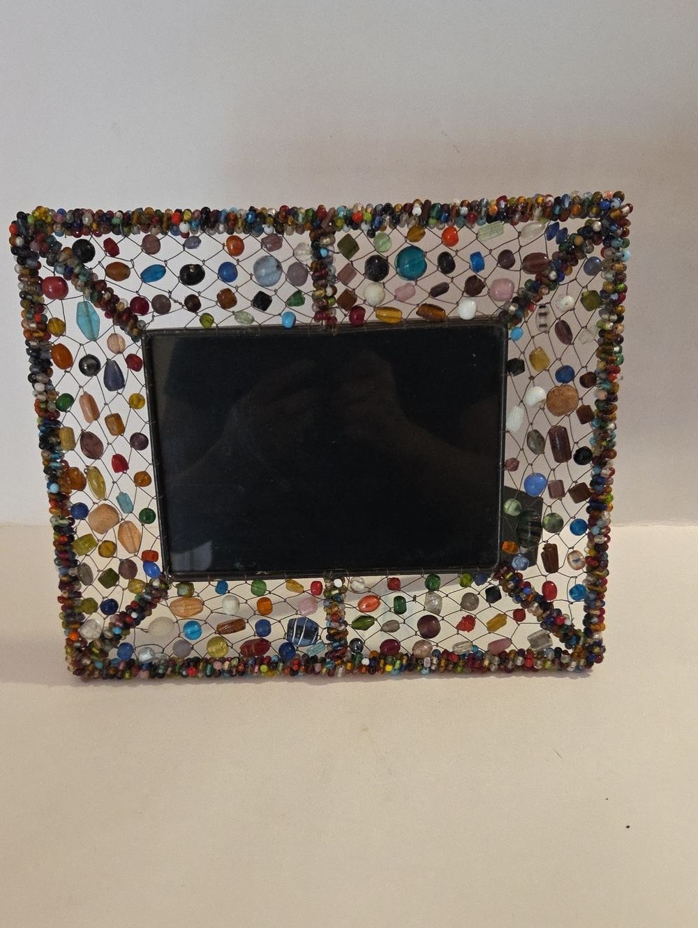 Pier 1 Imports Vintage Boho Copper Wire Mesh Photo Frame 5" X 7" Opening